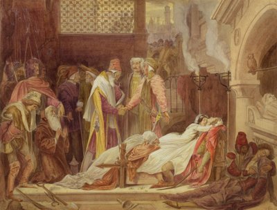The Reconciliation of the Montagues and the Capulets, c.1854 by Frederic Leighton